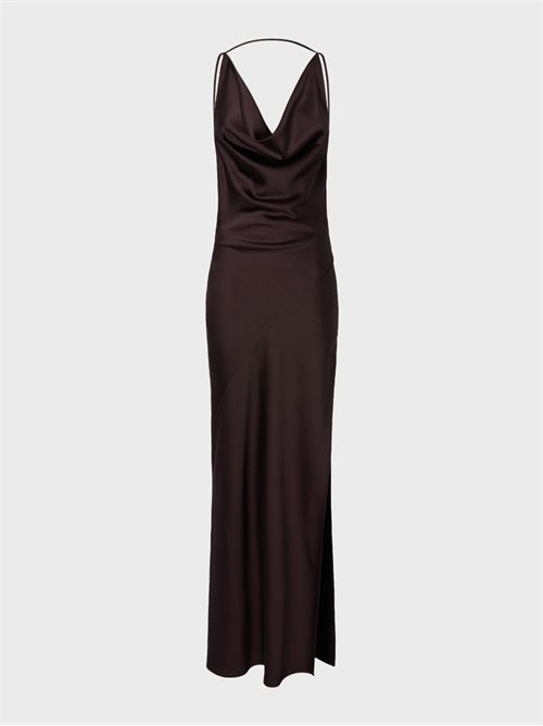 Vera Maxi Dress in Liquid Satin with Cowl Neck THE ANDAMANE | TM170157ATNP229640